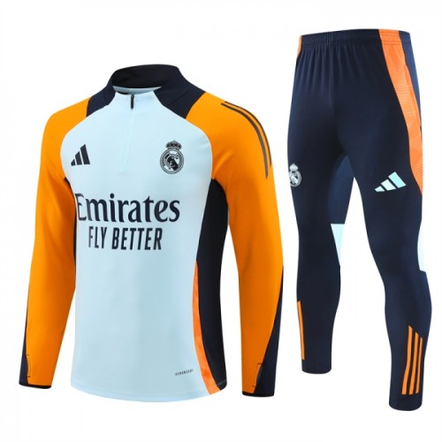 Real Madrid Sweatshirt Za Trening 2024-25 Četvrt-Zip Plava Real Madrid Sweatshirt Za Trening 2024-25 Četvrt-Zip Plava